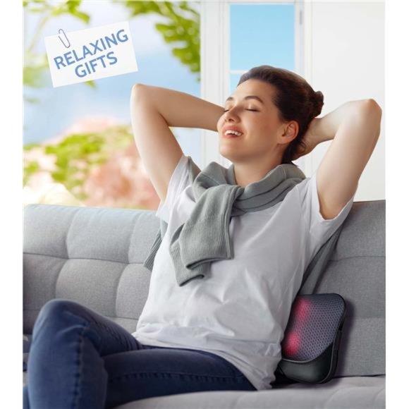 Neck Massage Pillow Shiatsu Deep Kneading Shoulder Back and Foot Massager - Picture 4 of 7